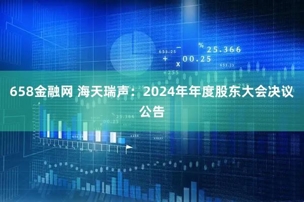 658金融网 海天瑞声：2024年年度股东大会决议公告